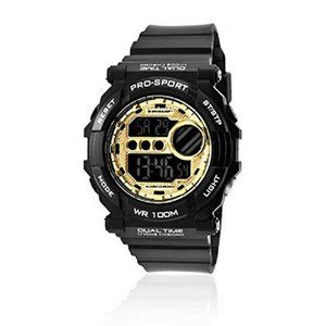 Dunlop Pro-Sport Gold/Black Rubber Men´s Watch